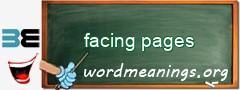 WordMeaning blackboard for facing pages